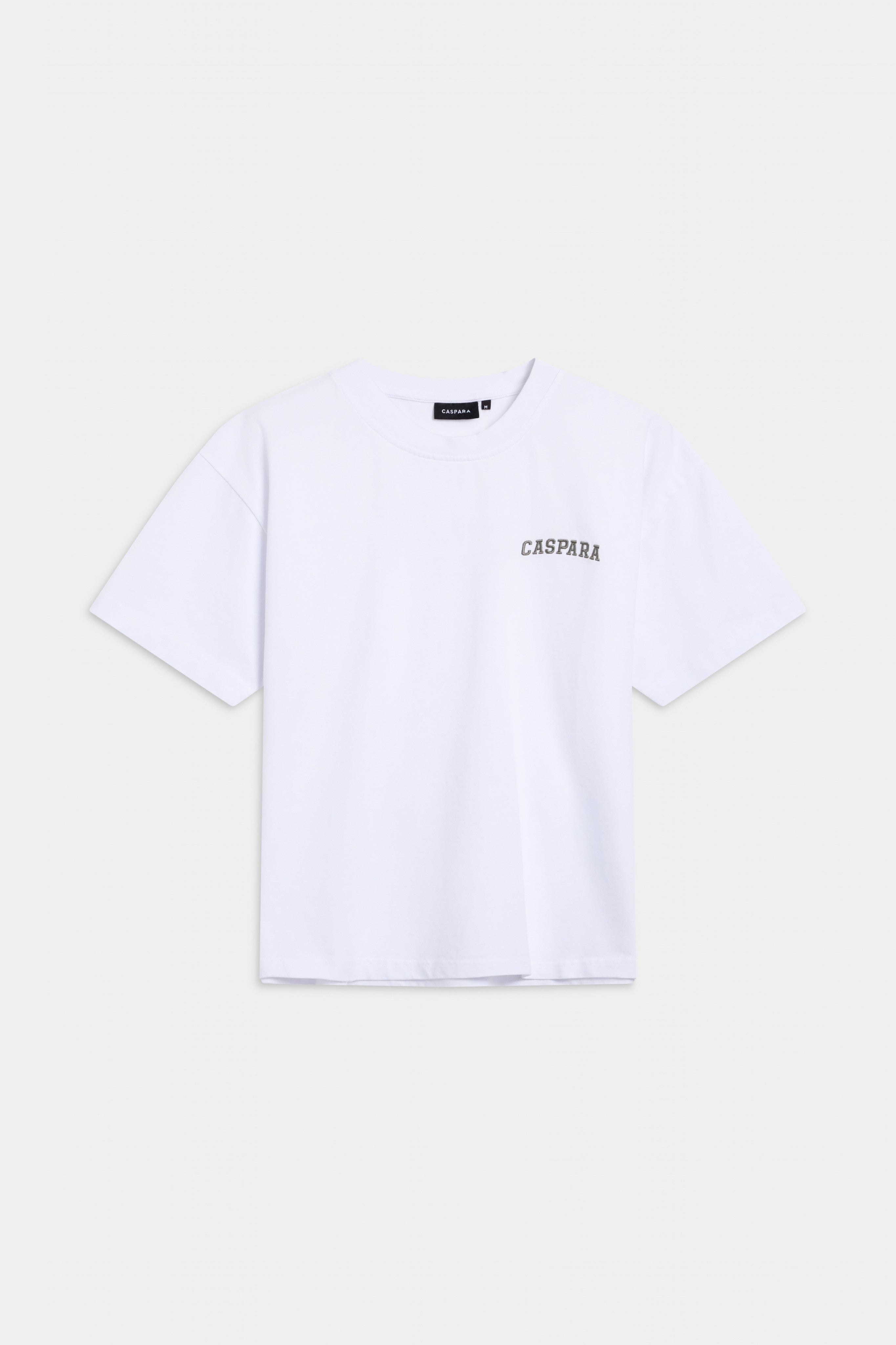 M. All-Star Embroidered Tee - White/Olive Green